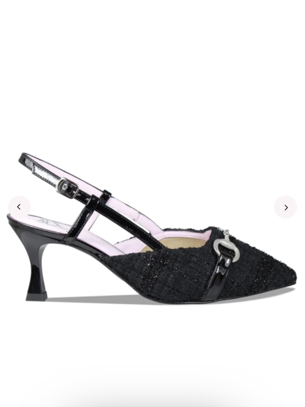 Sole Bliss Black Tweed & Patent Heels Size 40